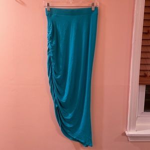 Turquoise Midi Skirt